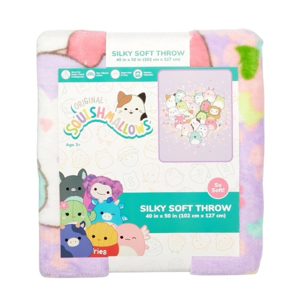 SquishMallows - Kids Silky Soft Plush Throw, 40 x 50